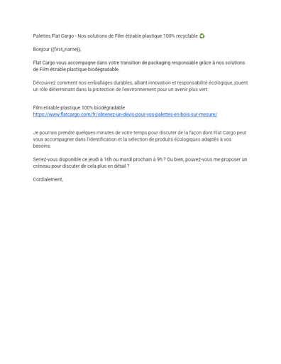 Cold Emailing template